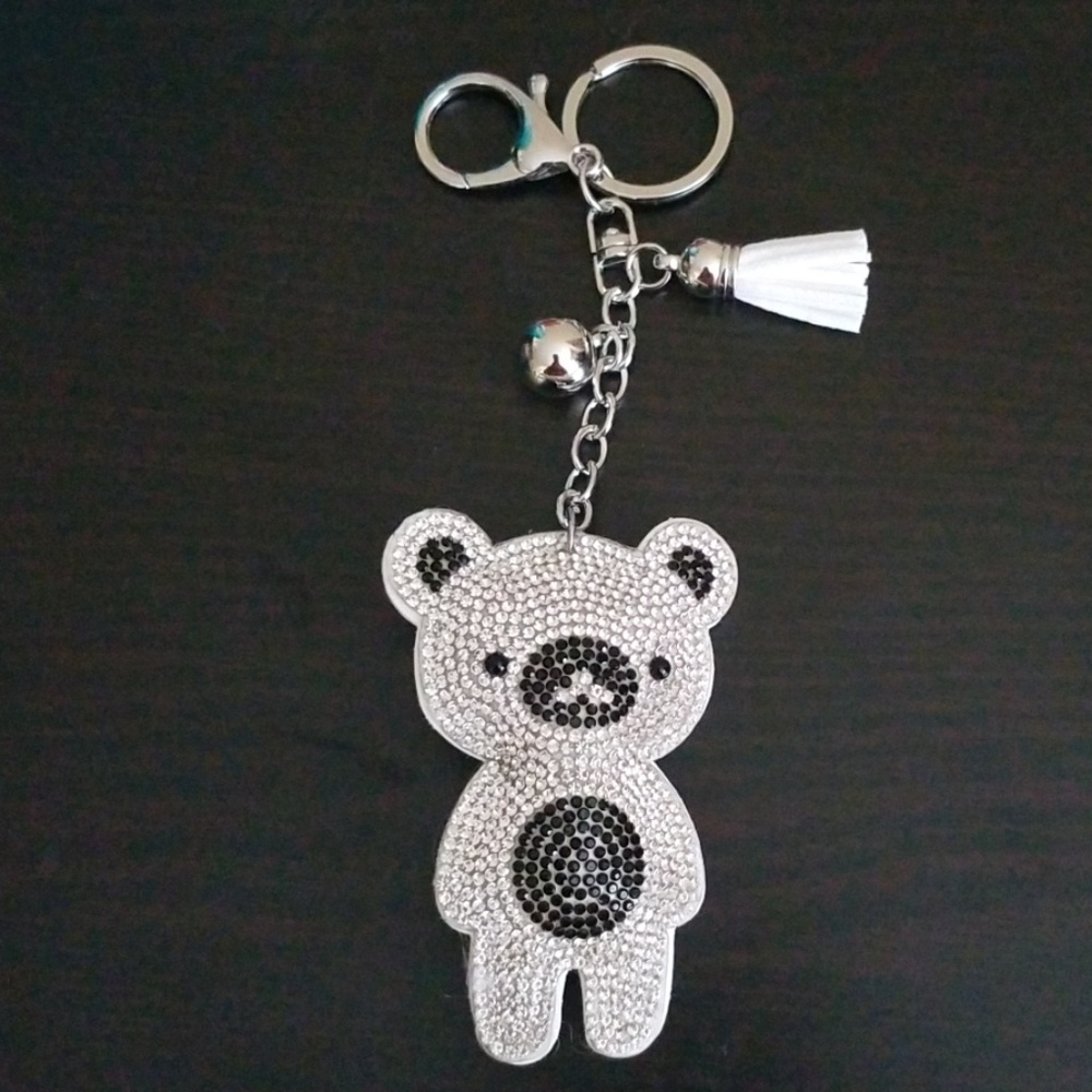 🎈SALE Rhinestone Bear keychain purse charm